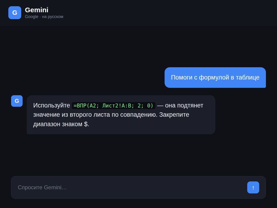 Пример изображения, сгенерированного нейросетью Gemini